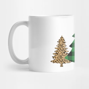 LEOPARD AND PLAID CHRISTMAS TREE Mug